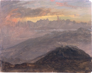 Drawing, Sunset and Mountains, Jamaica