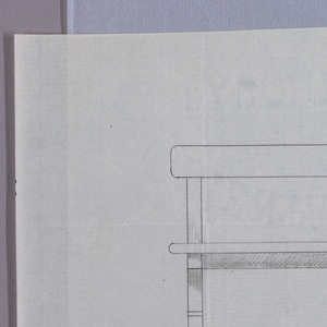 Drawing, Design for Stuffed Sofa/Hall Seat