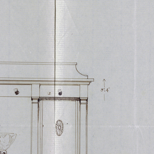 Drawing, Design in Three Views for Mahogany and Inlay Sideboard, 1900–05