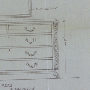 Drawing, Design for Bureau