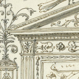 Drawing, Project for a Wall Decoration, late 18th century
