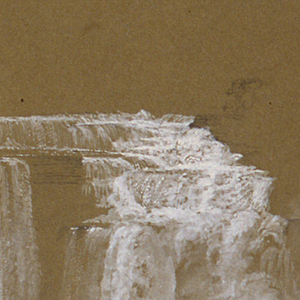 Drawing, Lower Falls, Genesee River, Rochester, New York, 1848