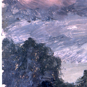 Drawing, Clouds over Church