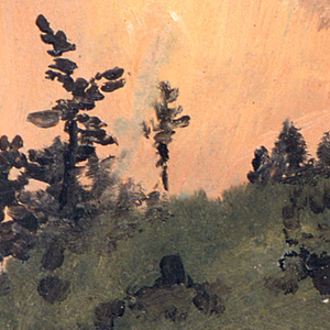Drawing, Landscape at woods, June 1870