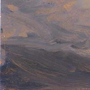 Drawing, Cloudy Sky over Mountains; Verso: Elevation of a Monument, July 1865