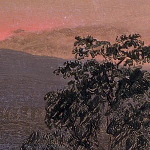 Drawing, Landscape at sunset, Hudson, N.Y., July 1870