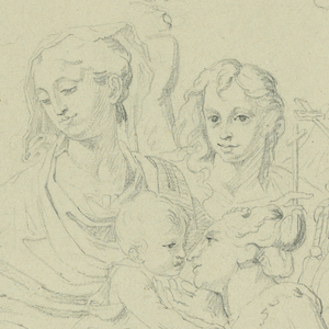 Drawing, Virgin and Child with Saints, 17th–19th century
