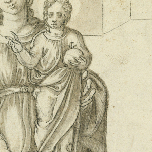 Drawing, Madonna and Child, 1580–1610