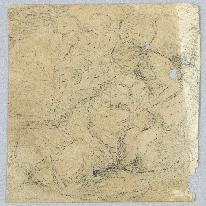 Drawing, Angels with Sleeping Figure, 17th–19th century