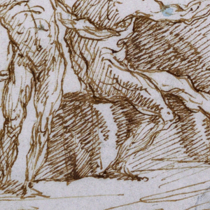 Drawing, Three Nude men, late 18th century