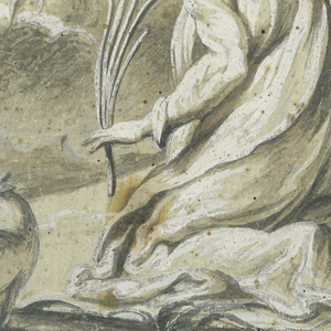 Drawing, Madonna Enthroned with Saints