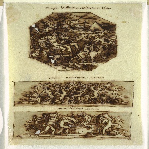 Drawing, Triumph of Bacchus and Ariadne, early 19th century