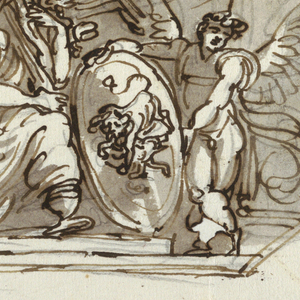Drawing, Justice and Strength, in Two Octagons, 1812