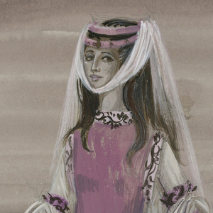 Drawing, Costume Design: Blanche of Spain, for King John