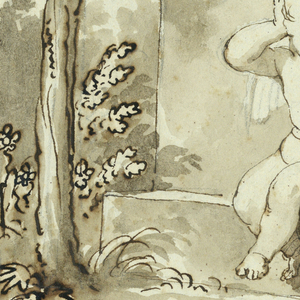 Drawing, Angel with Tomb, 19th century