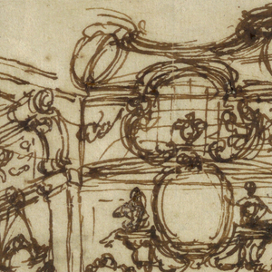 Drawing, Stage Design: A Room in a Palace