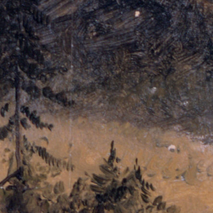 Drawing, Alpine study of a sunset, July 1868