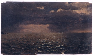 Drawing, Storm off Great Head, Mt. Desert Island