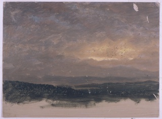 Drawing, Sunset over the Catskills, Hudson, New York