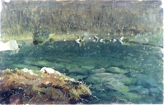 Drawing, Alpine Lake