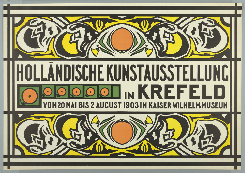 Poster Hollandische Kunstausstellung Dutch Art Exhibition In Krefeld 1903 Objects Collection Of Cooper Hewitt Smithsonian Design Museum