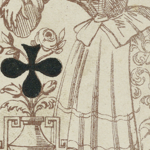 Playing Card, Six of Clubs, late 19th century