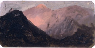 Drawing, Mountains at Sunset