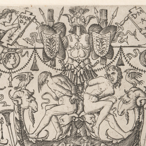 Print, Ornament Panel with Bird Cage, ca. 1507