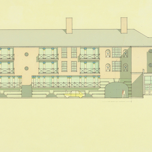 Drawing, West Building Elevation, Park Regency Condominium, Houston, Texas, USA, August 1981