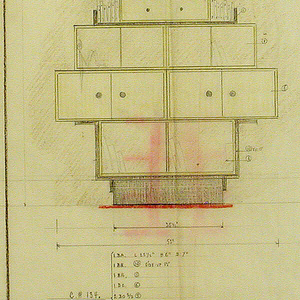 Drawing, Design for Console and Two Side Tables, 1933