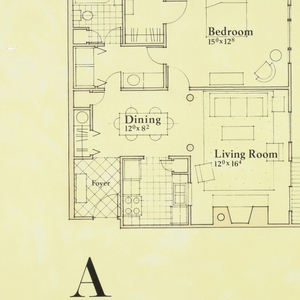 Drawing, Adam, Interior floor plan, Park Regency Condominium, Houston, Texas, USA, June 1981