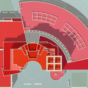 Print, Siteplan for Bridgeport Center, Bridgeport, Connecticut, 1989