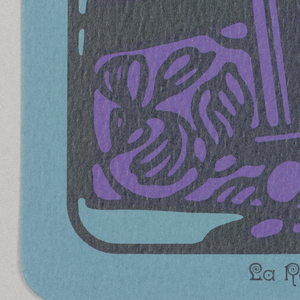 Card, "La Reine de Baton" from Linweave Tarot Deck, 1967