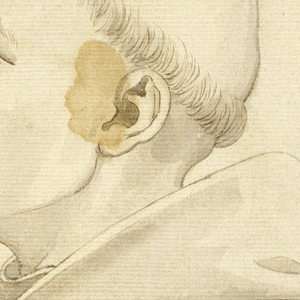 Drawing, Bust of a Monk, 19th century