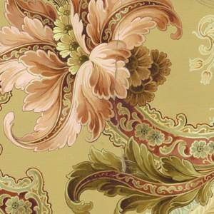 Drawing, Stylized flowers and scrolls