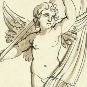 Drawing, Two Angels with Lance and Holy Sponge, 1800–1825