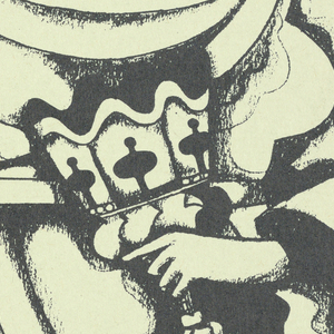 Card, "La Reine de Coupe" from Linweave Tarot Deck, 1967