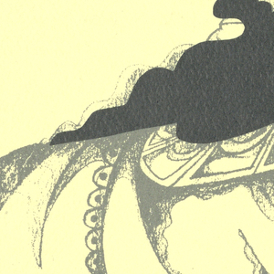 Card, "Le Roi de Coupe" from Linweave Tarot Deck, 1967