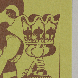 Card, "Le Valet de Coupe" from Linweave Tarot Deck, 1967