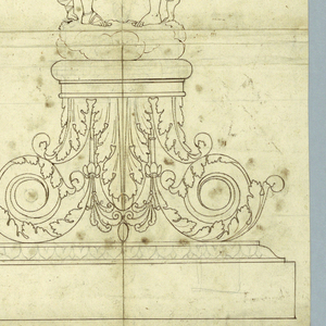 Drawing, Elevation of Monstrance, 1820–30