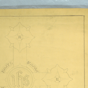 Drawing, Ecclesiastical Ornament Drawing: Cross, 1888–1936