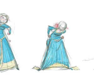 Concept Art, Merida Ripping Her Dress, Brave, 2012