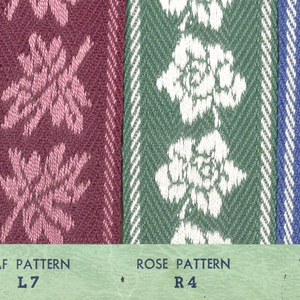 Venetian Blind Tape Sample Card (USA), ca. 1950