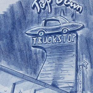 Concept Art, Top Down Truckstop, Cars, 2006