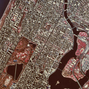 Map, satellite photograph of M