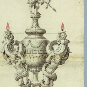Drawing, An Oil Burning Lamp, 1775–1880