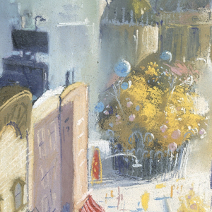 Concept Art, Downtown Monstropolis, Monsters, Inc., 2001