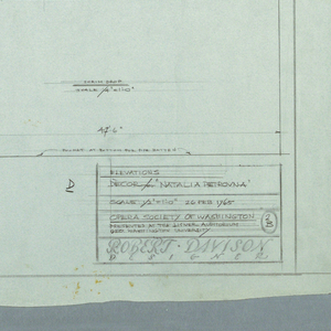 Drawing, Set design: Natalya Petrovna: Portal, 1965