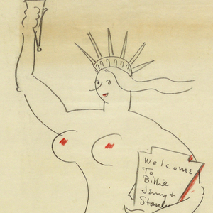 Drawing, Gladys as the Statue of Liberty