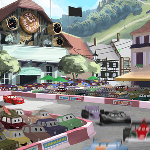 Concept Art, Black Forest Village, Cars 2, 2011